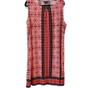 Lavanya Red Patterned Sleeveless Dress - Size 2X